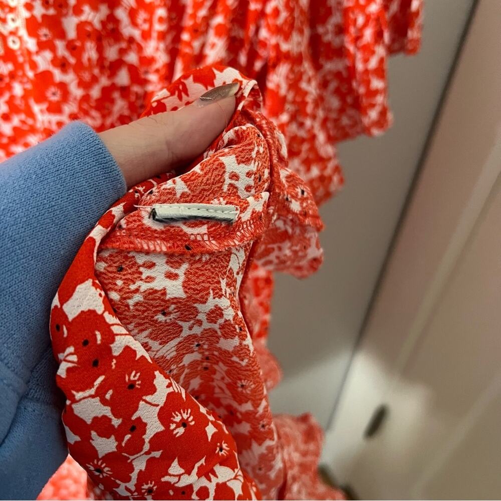 Anthropologie Ranna Gill Midtown Embroidered Ruffle Mini Dress - Picture 5 of 6